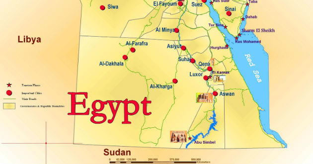 map of egypt