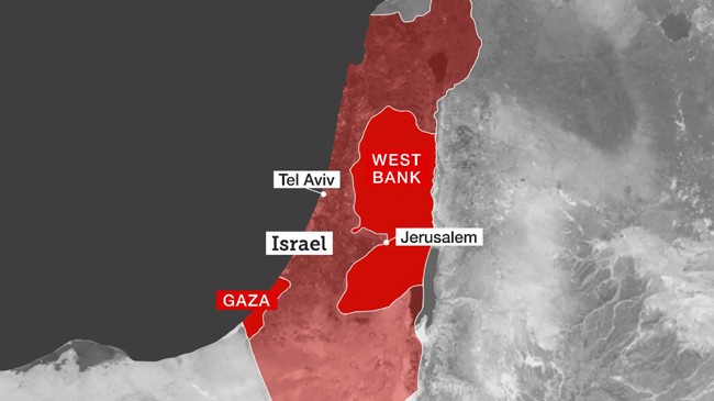 map palestine and israel