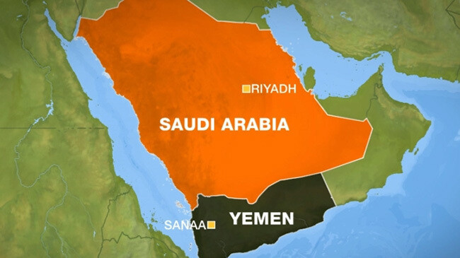 map saudi yemen