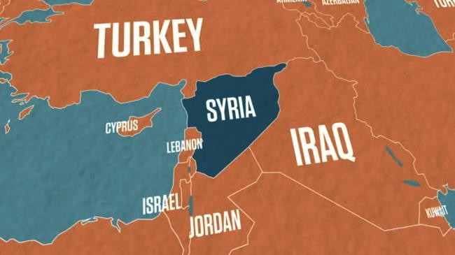 map turkey iraq jordan syria