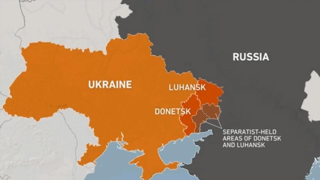 map ukraine russia