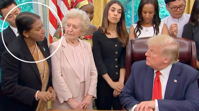 mark pic donald trump bangladeshi women