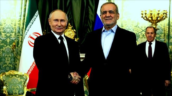 masoud pezeshkian and vladimir putin