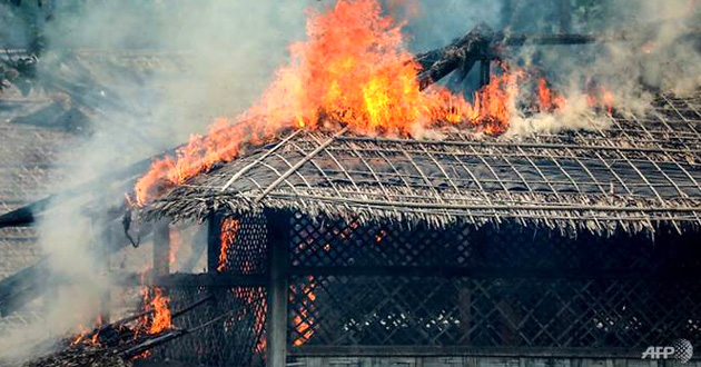 mayanmar rakhine fire