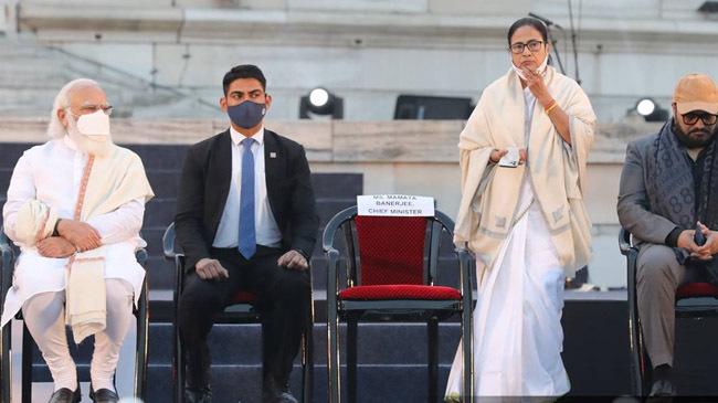 modi and mamata kolkata