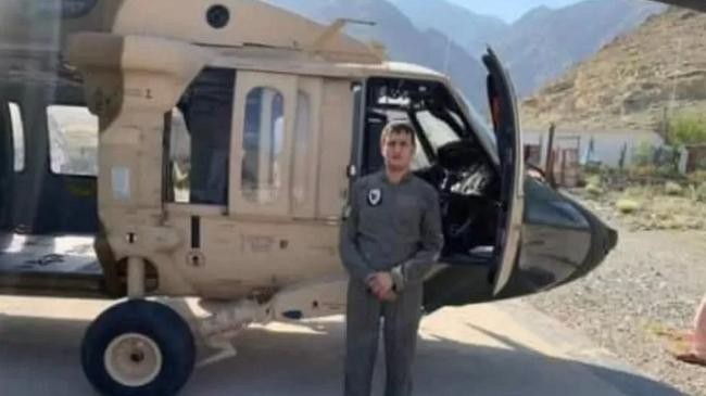 momand took the helicopter to his village