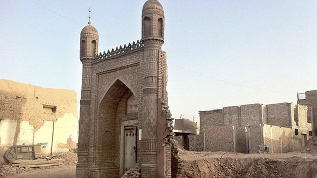 mosque demolition in xinjiang