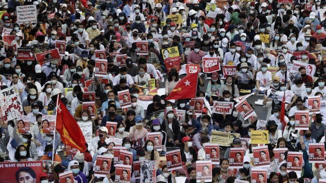 myanmar continue protesting against army coup