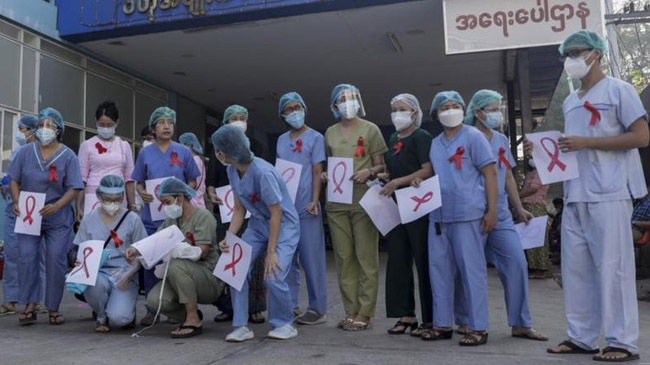 myanmar hospital closed against coup