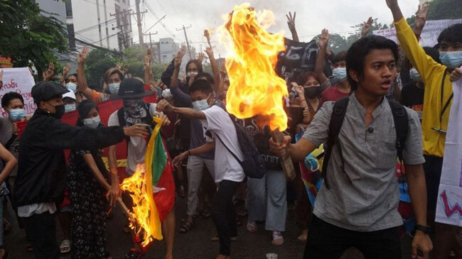 myanmar protest us sactions