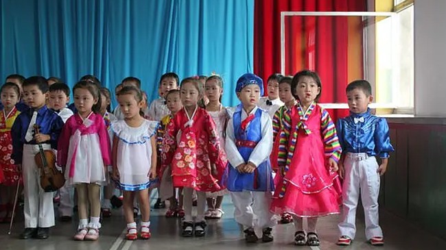 n korea children