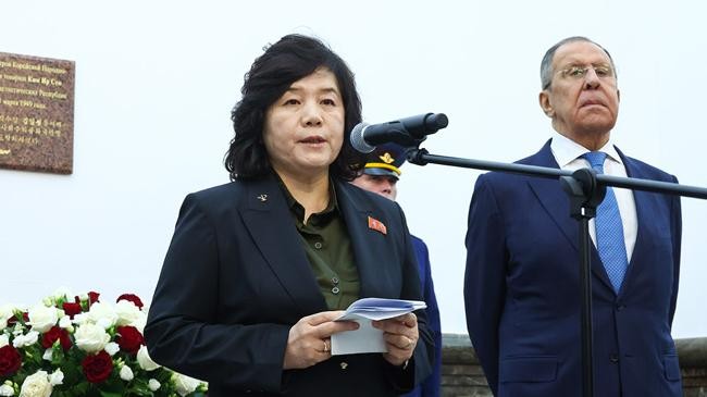 n korean fm choe son hui and russian fm lavrov