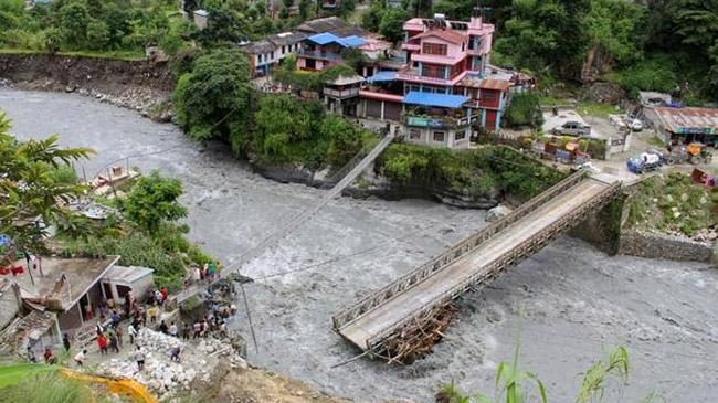 nepal flood lost live 77 landslide inner