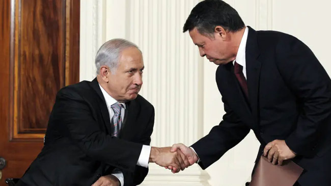 netanyahu and jordan king