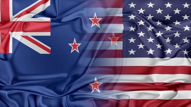 newzealand and usa flag