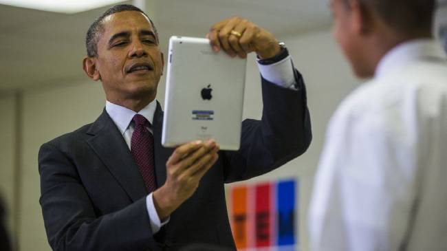 obama used to use an ipad modified for him