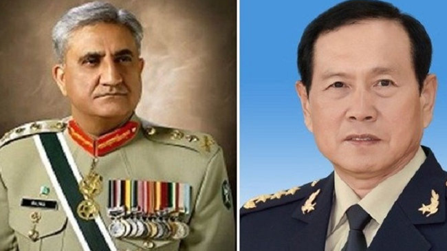pak army chief and china minister