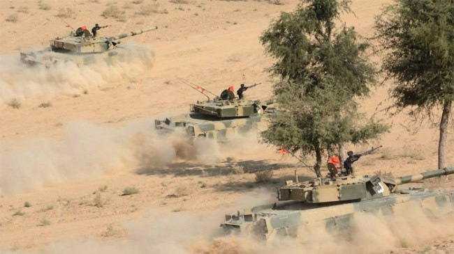 pak army drill in thar
