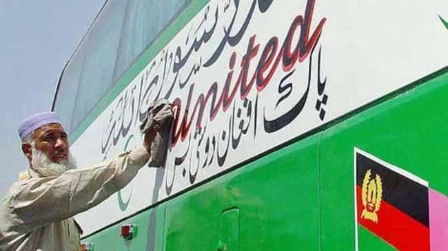 pakistan afghanistan dosti bus service