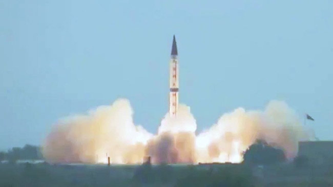 pakistan missile test arab sea