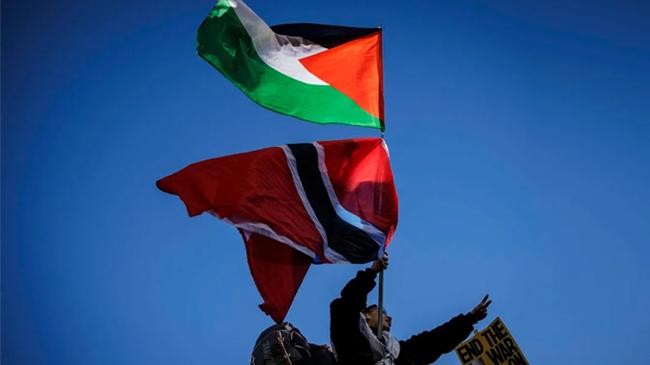 palestinian and trinidad and tobago flags