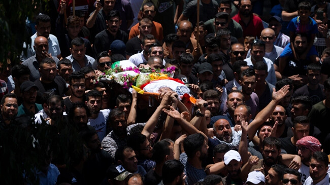 palestinian funeral protest