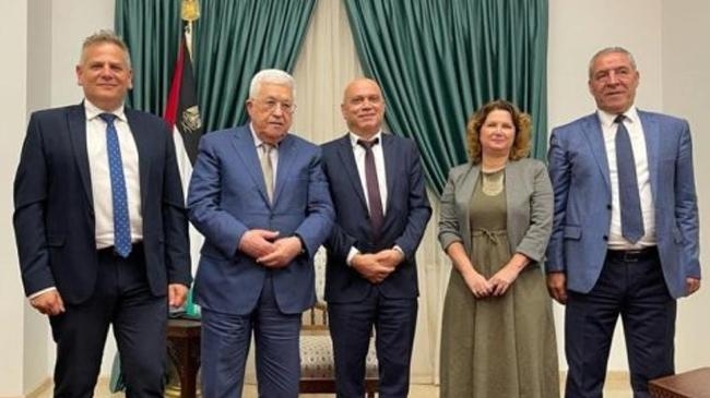 palestinian president receives israeli delegation 1