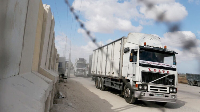 palestinian relief truck