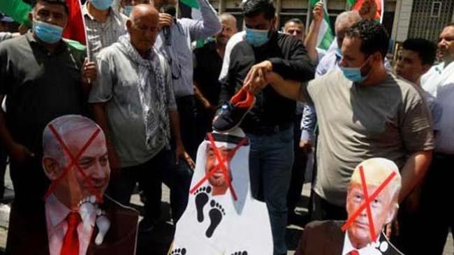 pelestain protest uae israel