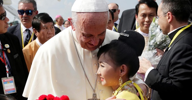 pope in myanmar