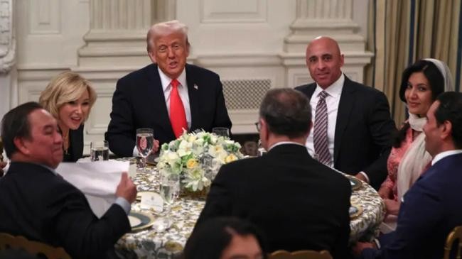 president donald trump attends the white house iftar dinner