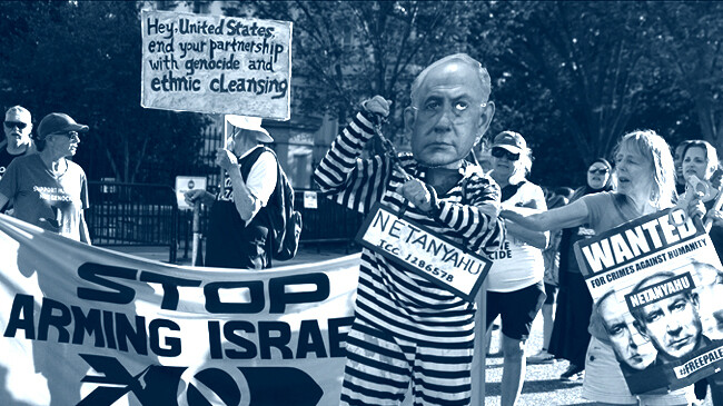 pro palestinian activists hold noise protest