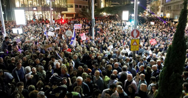 protest against Netanyahu