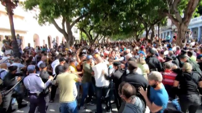 protest cuba agaist america