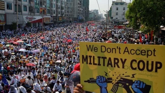 protest of myanmar military coup