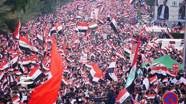 protests in iraq against us