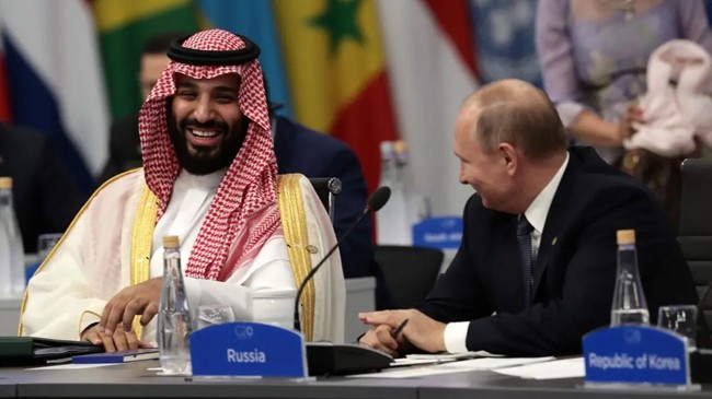putin and saudi crown prince mohammed bin salman