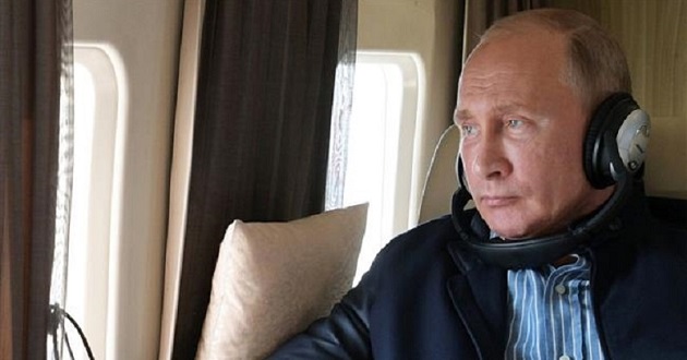 putin in helicopter