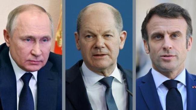 putin scholz macron