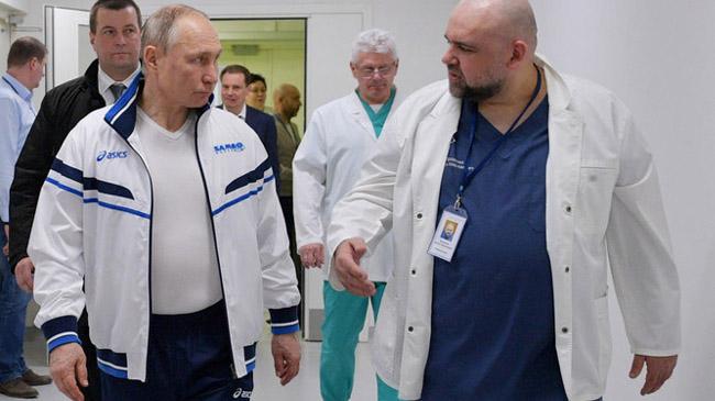 putin visits hospital mosco