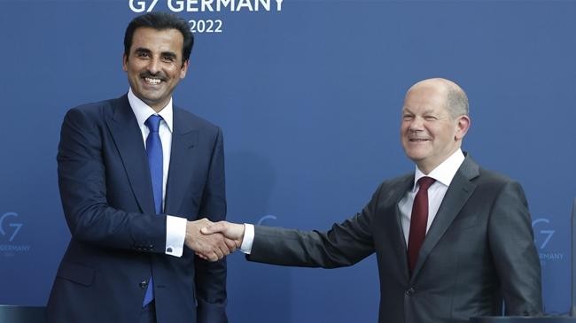 qatar amir and german chancellor