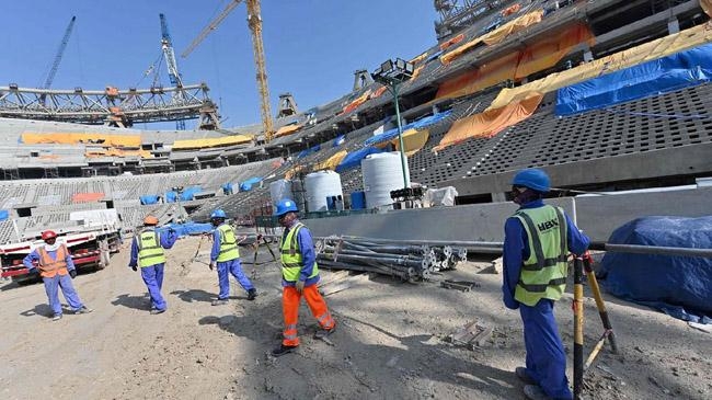 qatar stadium migrant workers record ded