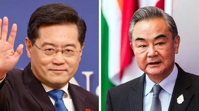 qin gang left and wang yi right