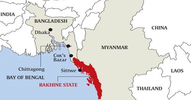 rakhine state map