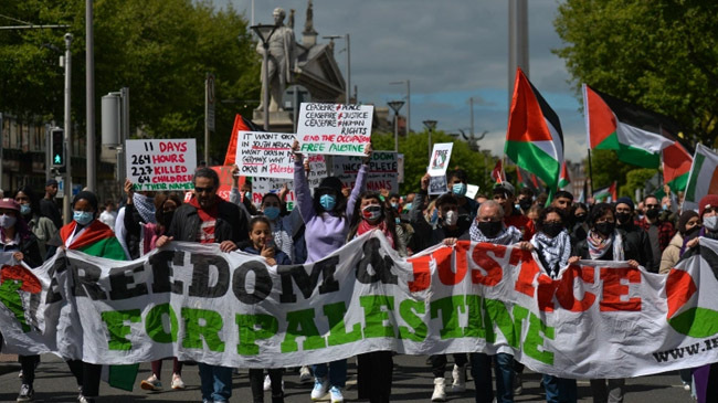 rally support palestine dublin ireland