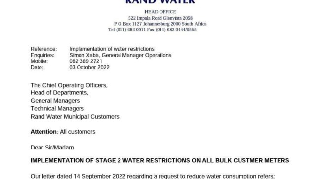 rand water