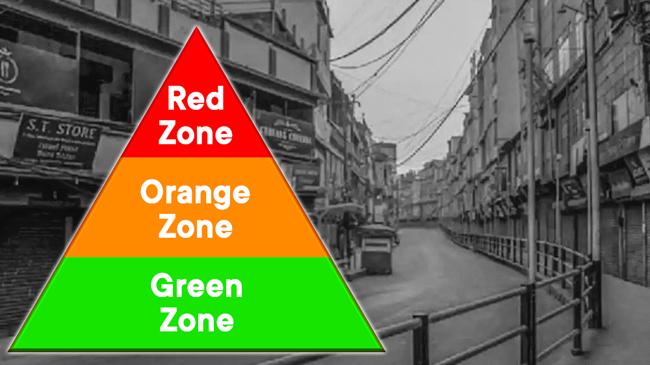 red green orange zone