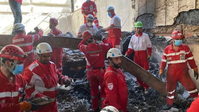 rescue workers tehran