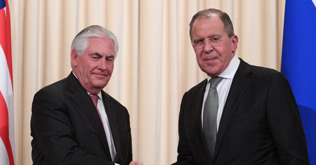 rex tillerson usa and sergei lavrov russia