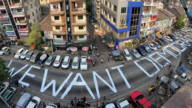 road slogan in myanmar